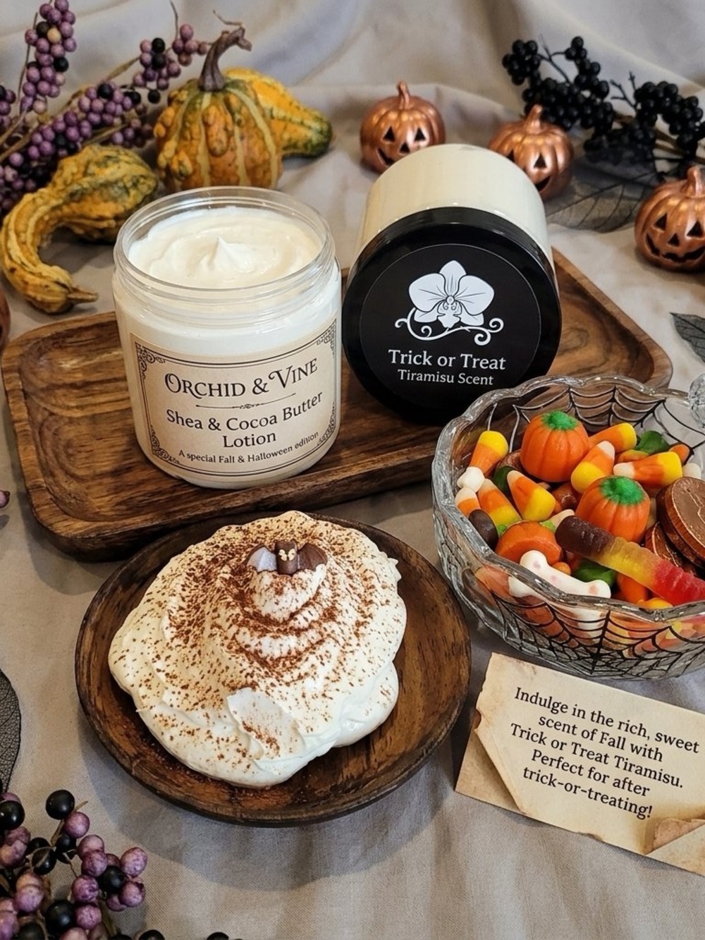 Orchid & Vine Trick or Treat Tiramisu Shea & Cocoa Butter Lotion Skin Nutrition